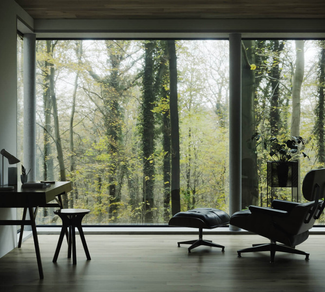 Autumn mood forest interior design