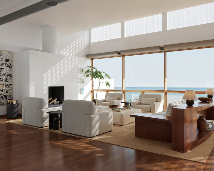 Malibu Villa Fireplace Zone Rendering