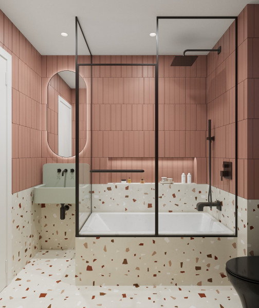 Kids bathroom Rendering